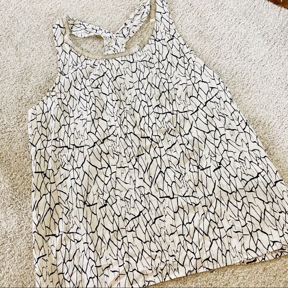 The Korner 100% Silk Beaded Tank Sz S